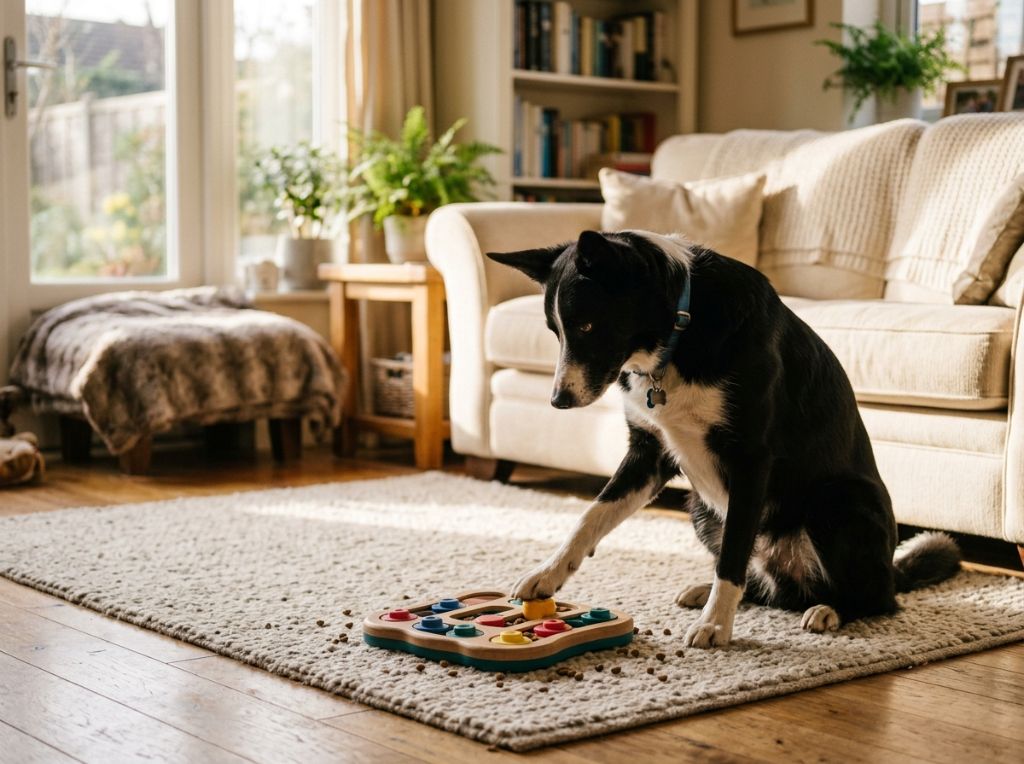 A focused Border Collie sittin - 5 Signs Your Dog Needs More Mental Stimulation: Is Your 'Naughty' Pup Just Bored?