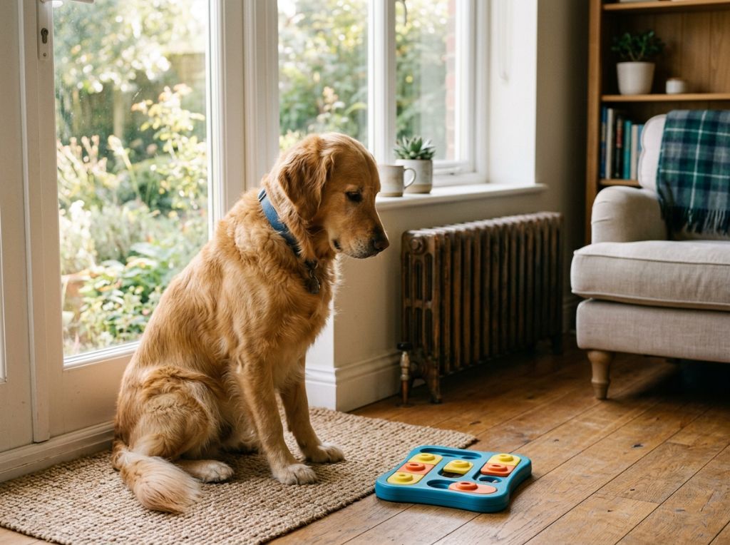 A thoughtful Golden Retriever - 5 Signs Your Dog Needs More Mental Stimulation: Is Your 'Naughty' Pup Just Bored?