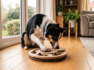 A highly focused Border Collie - 7 Enrichment Activities for Border Collies That Prevent Destructive Behavior