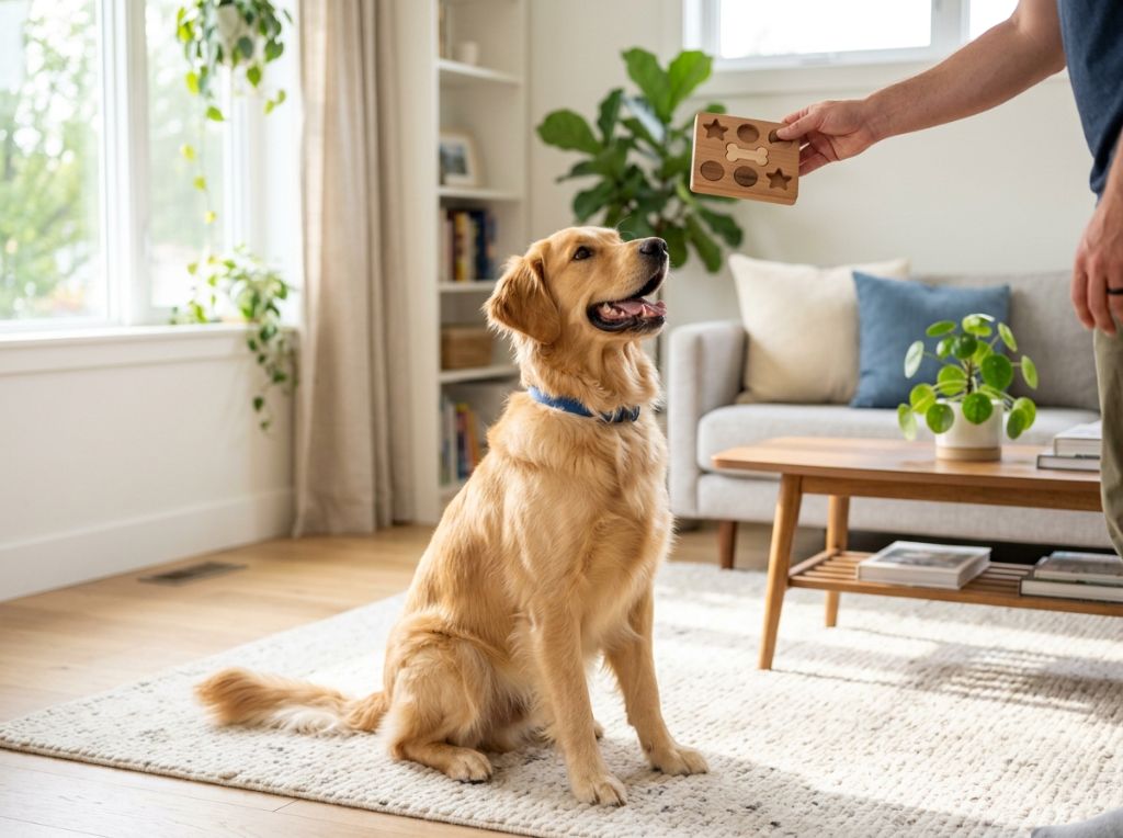 A happy Golden Retriever sitti - Brain Training for Dogs Review: Is It Worth Your Time and Money?