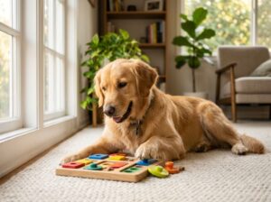 High-quality photo of a Golden - Does Brain Training for Dogs Actually Work? An Honest Review of Canine Mental Stimulati