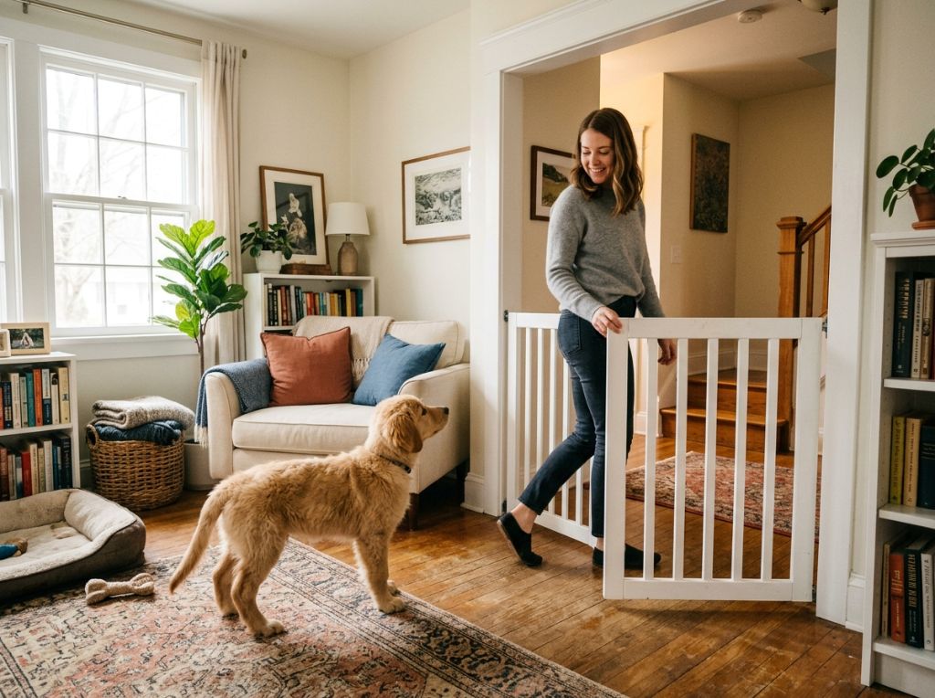 A wide-angle, cozy living room - How to Stop Puppy Biting: A Gentle Guide to Taming Your 'Land Shark'