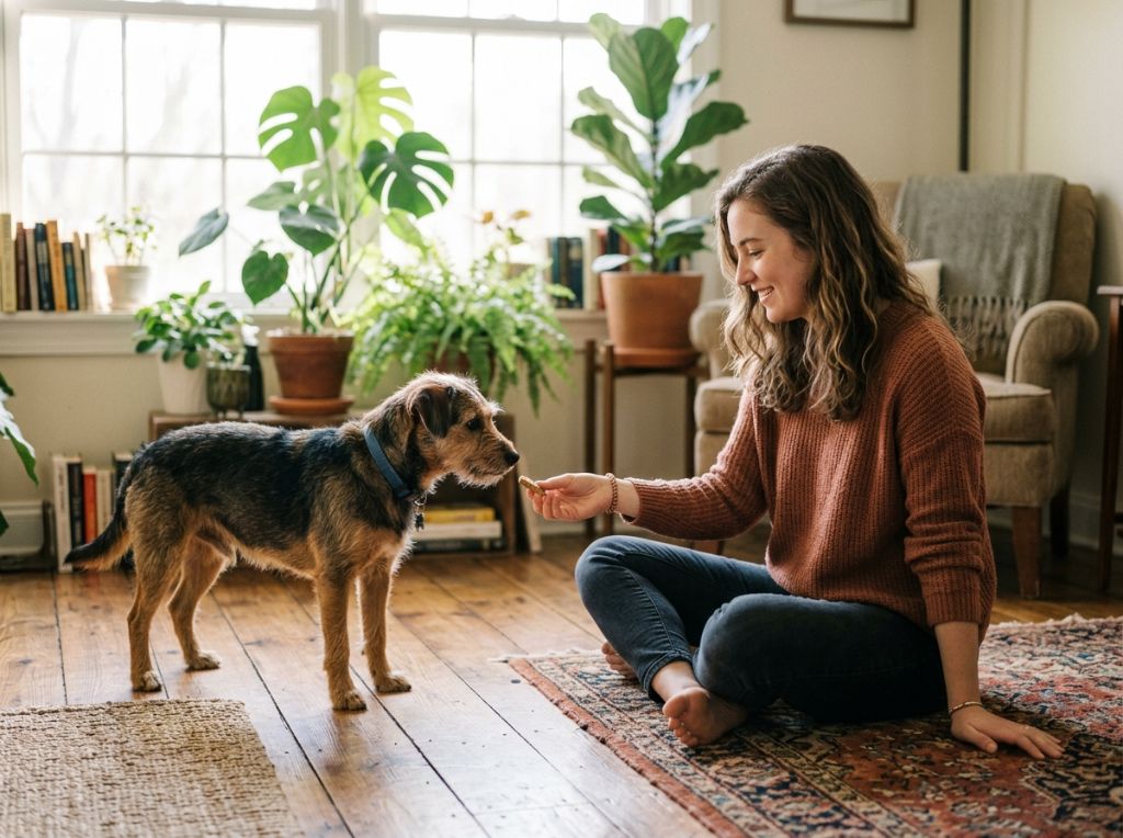 A warm, lifestyle photo of a p - How to Train a Rescue Dog: What's Different and Why It Matters