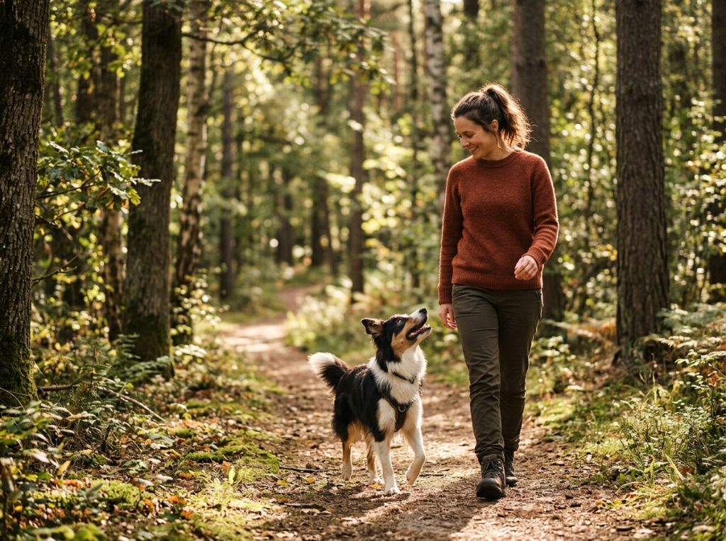 A serene lifestyle shot of a p - Off-Leash Training: A Safety-First Guide to Total Canine Freedom