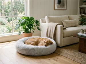 A stunning, high-resolution 4: - The Anxiety Relief Roundup: Best Calming Donut and Cuddler Beds for Restless Pets