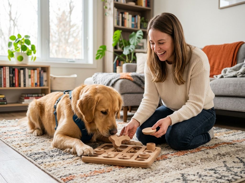 A happy owner and a calm, focu - Why Your Dog’s 'Bad Behavior' Is Actually a Boredom Crisis (and the Science-Backed Way